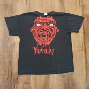 VTG Trivum Adult XL Shirt Metal Rock Ember Inferno Orlando Florida Y2K 2009